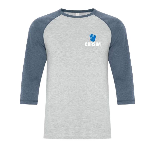 Image de T-shirt manches 3/4 style baseball - unisexe